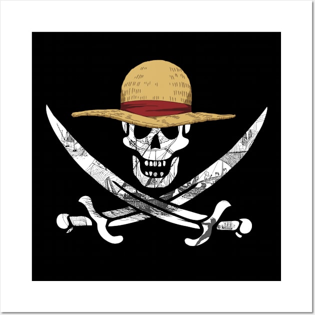 Pirate Flag skull Wall Art by LAMCREART